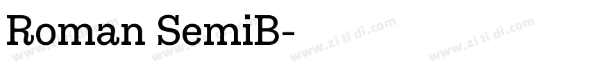 Roman SemiB字体转换
